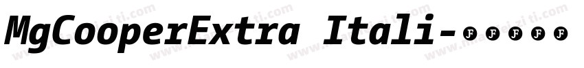 MgCooperExtra Itali字体转换